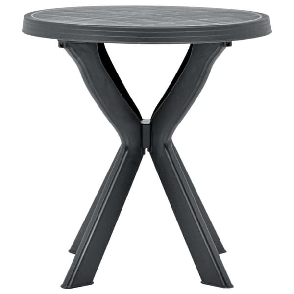 vidaXL Cafébord antracit Ø70 cm plast