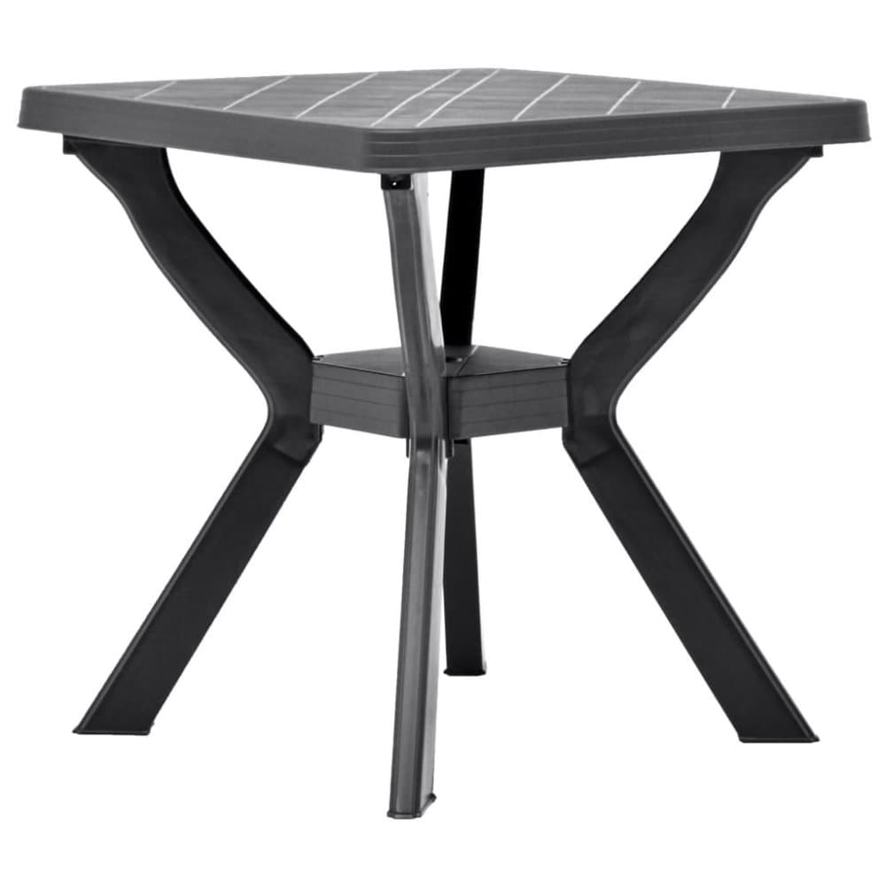 vidaXL Cafébord antracit 70x70x72 cm plast