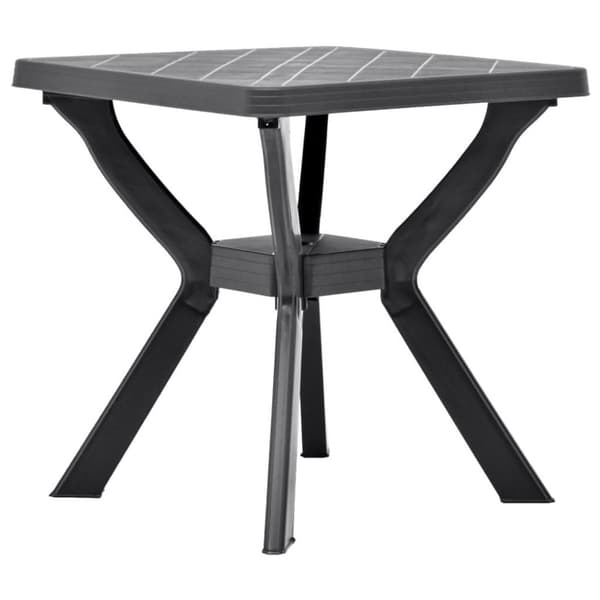 vidaXL Bistropöytä antrasiitti 70x70x72 cm muovi