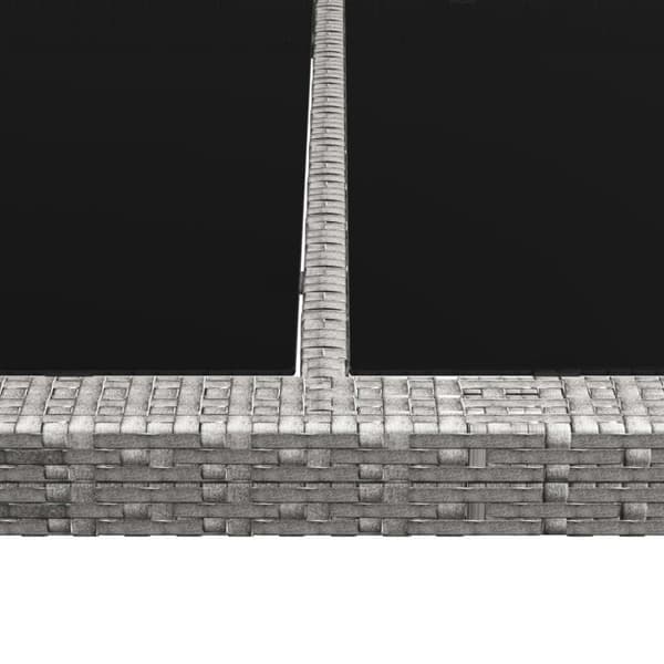 vidaXL udendørs spisebord 200x150x74 cm polyrattan grå