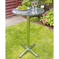 Miniatyrbillede 2 af 2: HI foldbart bistrobord i aluminium rund 60 x 60 x (58-115) cm
