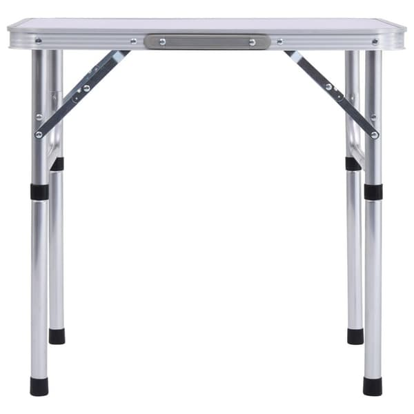 vidaXL foldbart campingbord 60x45 cm aluminium hvid