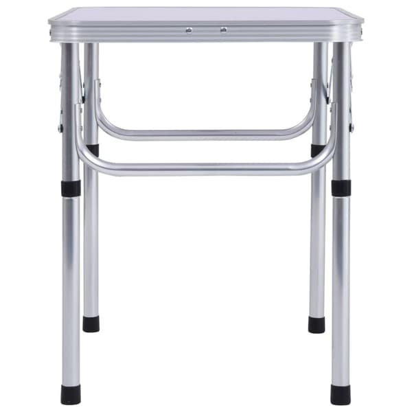 vidaXL Hopfällbart campingbord vit aluminium 60x45 cm