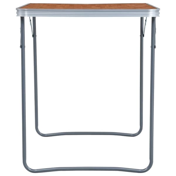 vidaXL Hopfällbart campingbord med metallram 80x60 cm