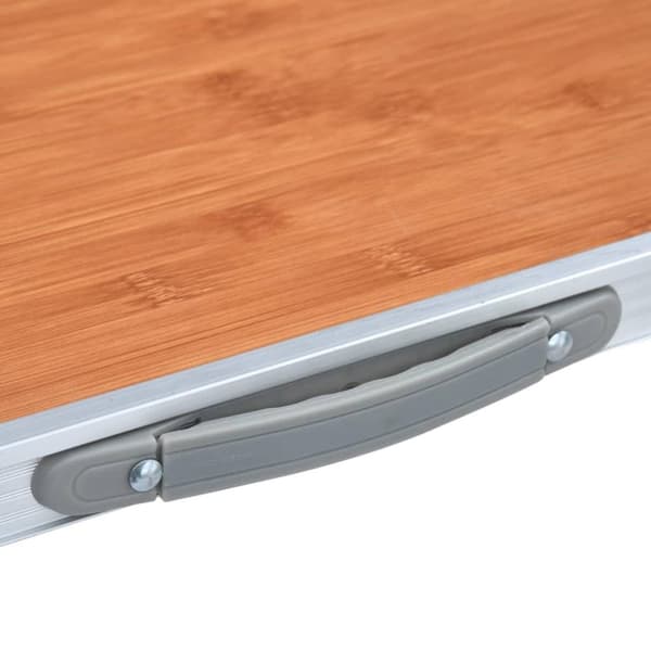 vidaXL Hopfällbart campingbord med metallram 80x60 cm