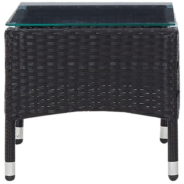vidaXL sofabord 60x40x36 cm polyrattan sort