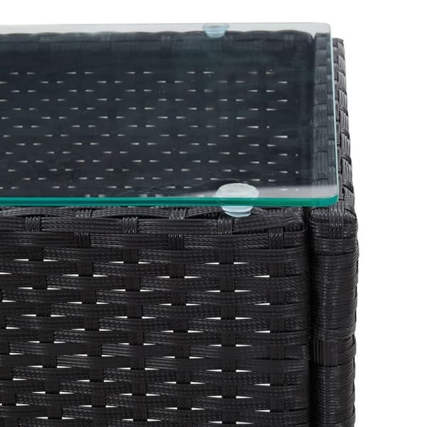 vidaXL sofabord 60x40x36 cm polyrattan sort