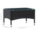 Miniatyrbillede 5 af 5: vidaXL sofabord 60x40x36 cm polyrattan sort