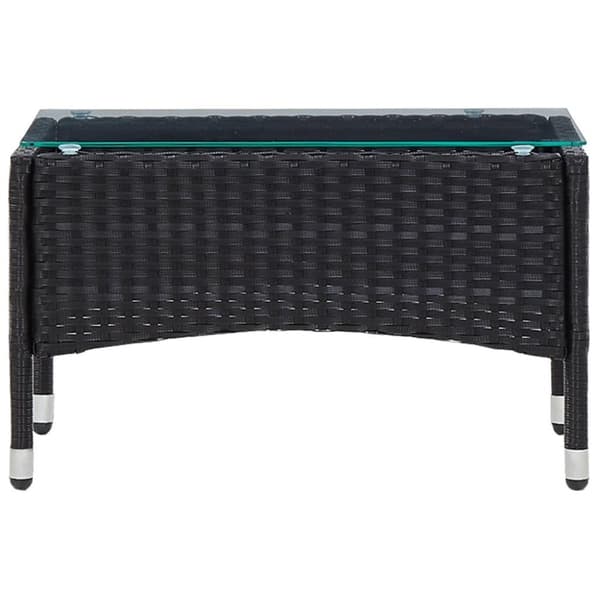 vidaXL sofabord 60x40x36 cm polyrattan sort