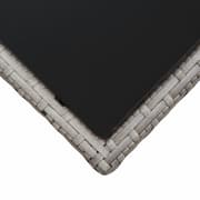 vidaXL sofabord 45x45x40 cm polyrattan og glas grå