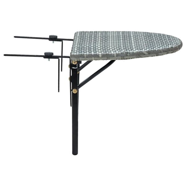 vidaXL altanbord 60x60x40 cm polyrattan grå