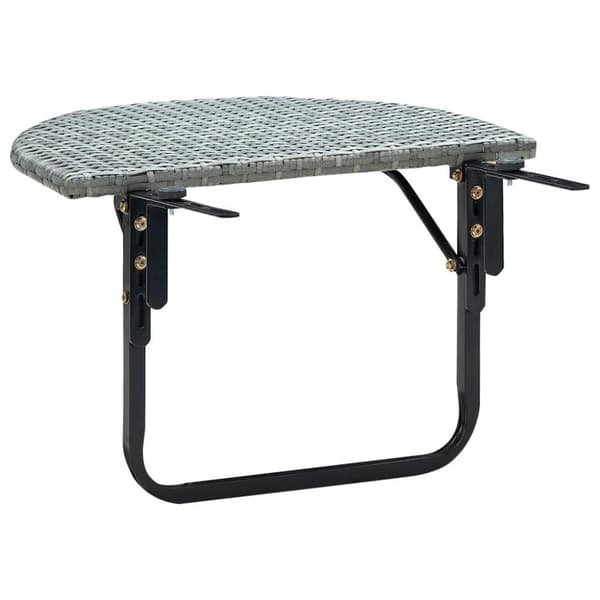 vidaXL altanbord 60x60x40 cm polyrattan grå