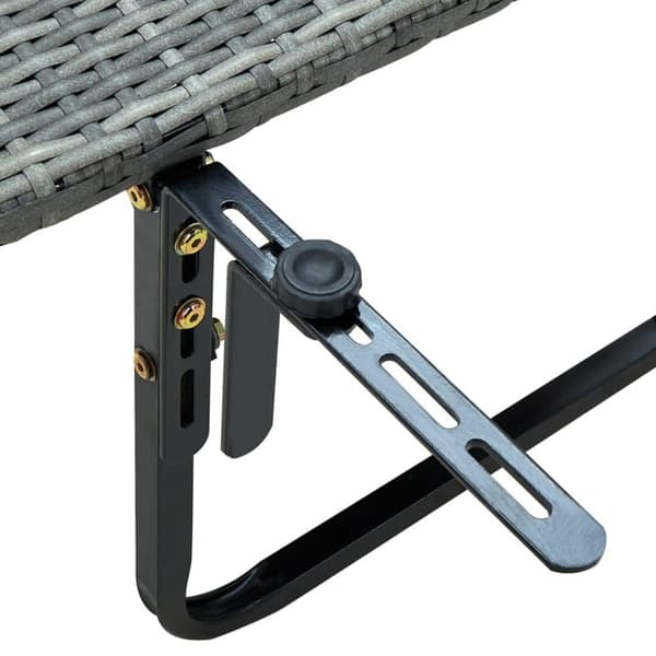vidaXL altanbord 60x60x40 cm polyrattan grå