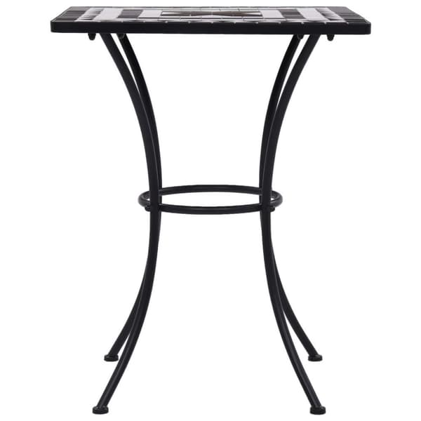 vidaXL bistrobord med mosaikdesign 60 cm keramisk sort og hvid
