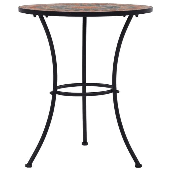 vidaXL bistrobord med mosaikdesign keramisk 60 cm orange/grå