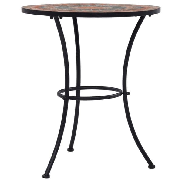 vidaXL bistrobord med mosaikdesign keramisk 60 cm orange/grå