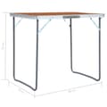 Pikkukuva 8 / 8: vidaXL Kokoontaitettava retkipöytä metallirungolla 80x60 cm