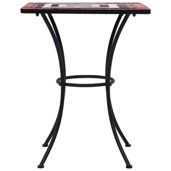 vidaXL Mosaiikkibistropöytä terrakotta ja valkoinen 60 cm keramiikka