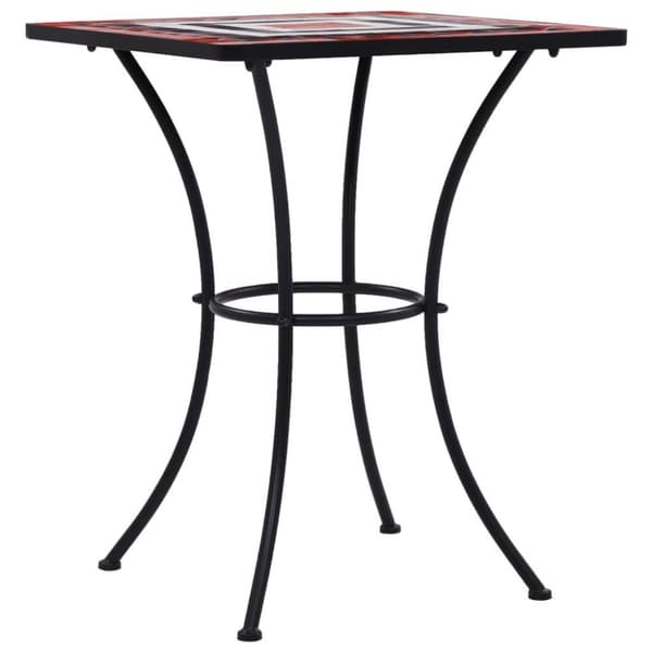 vidaXL Mosaiikkibistropöytä terrakotta ja valkoinen 60 cm keramiikka