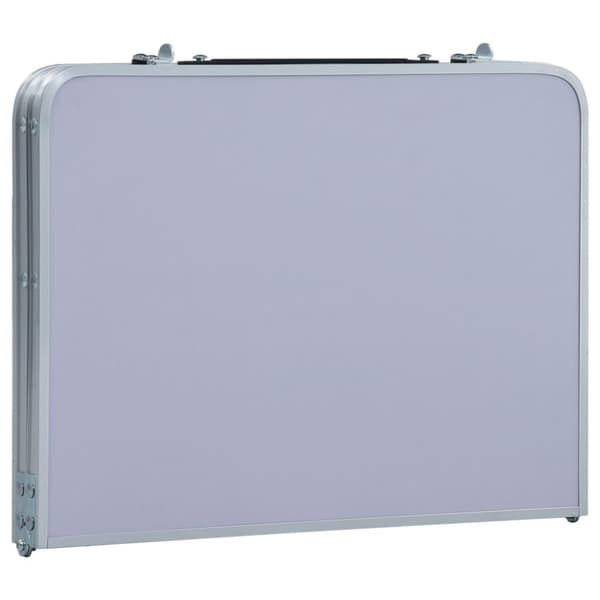 vidaXL Sammenleggbart campingbord hvit aluminium 60x40 cm