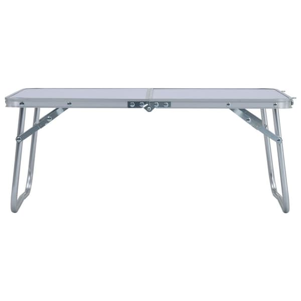 vidaXL Sammenleggbart campingbord hvit aluminium 60x40 cm