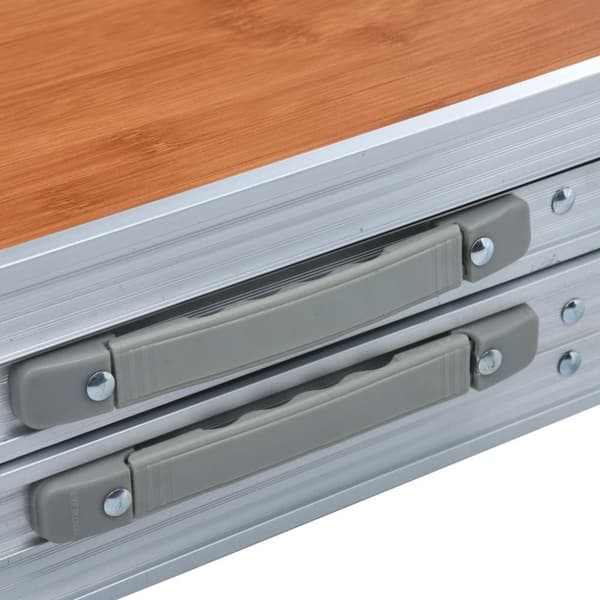 vidaXL foldbart campingbord aluminium 240 x 60 cm