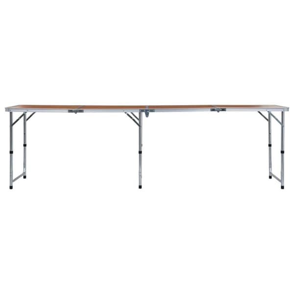vidaXL foldbart campingbord aluminium 240 x 60 cm