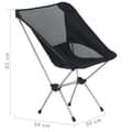 Miniatyrbilde 9 av 10: vidaXL Sammenleggbare campingstoler 2 stk veske 54x50x56 cm aluminium