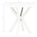 Miniatyrbilde 5 av 5: vidaXL Bistrobord hvit Ø70 cm plast