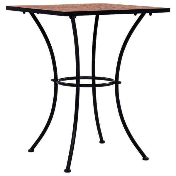vidaXL bistrobord med mosaikdesign 60 cm keramisk teracotta