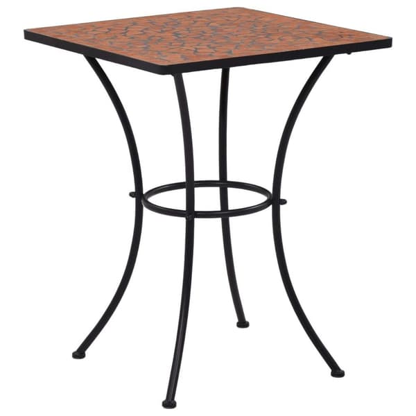 vidaXL bistrobord med mosaikdesign 60 cm keramisk teracotta