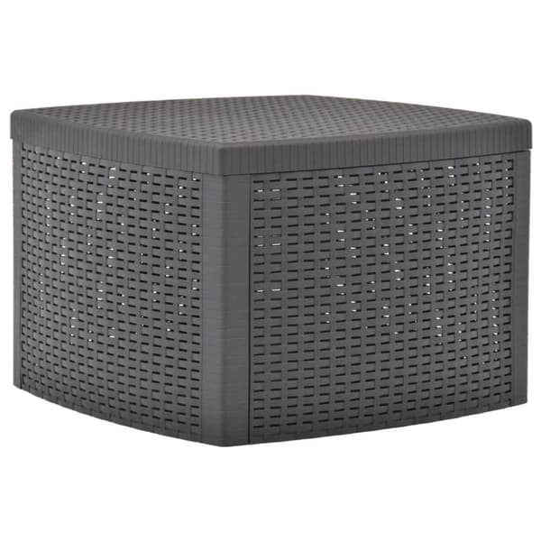 vidaXL sidebord 54 x 54 x 36,5 cm plastik mokkafarvet
