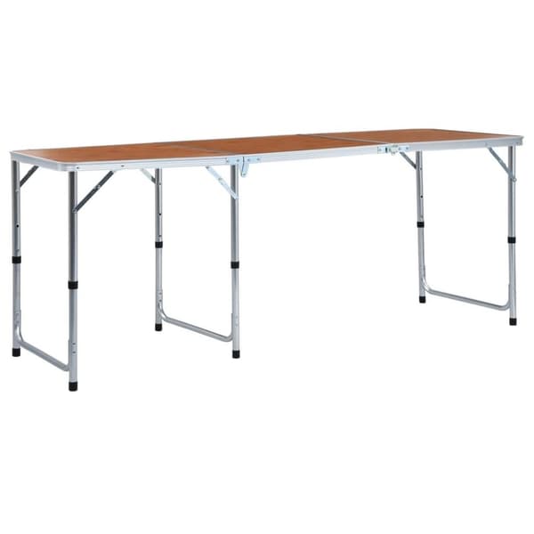 vidaXL foldbart campingbord aluminium 180 x 60 cm