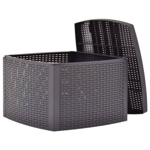 vidaXL Sidobord mocka 54x54x36,5 cm plast