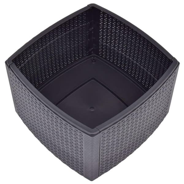 vidaXL Sidobord mocka 54x54x36,5 cm plast