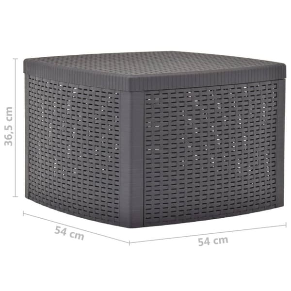 vidaXL Sidobord mocka 54x54x36,5 cm plast