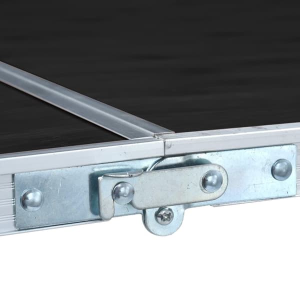 vidaXL Hopfällbart campingbord grå aluminium 180x60 cm