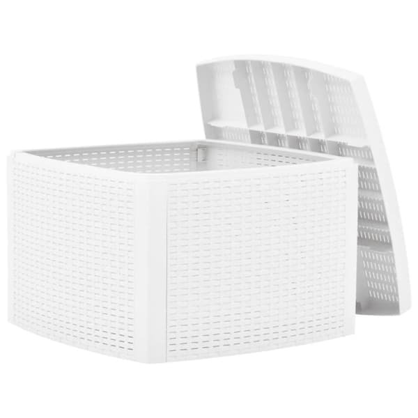 vidaXL Sidobord vit 54x54x36,5 cm plast