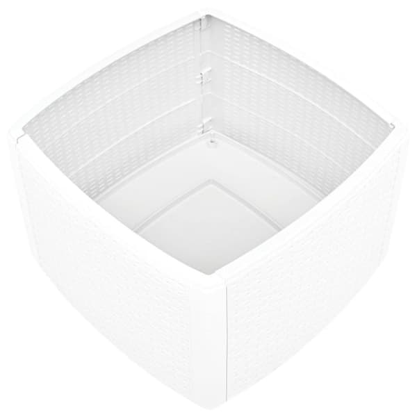 vidaXL Sidobord vit 54x54x36,5 cm plast