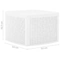 Miniatyrbild 6 av 6: vidaXL Sidobord vit 54x54x36,5 cm plast