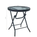 Pikkukuva 6 / 6: vidaXL Bistropöytä musta 40x46 cm teräs ja lasi