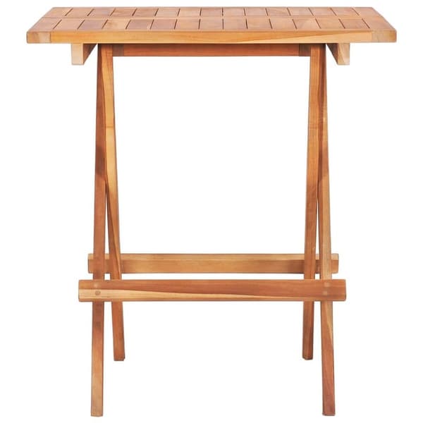 vidaXL foldbart bistrobord 60x60x65 cm massivt teaktræ