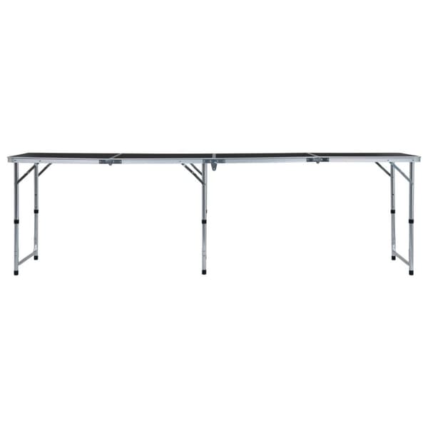 vidaXL foldbart campingbord 240 x 60 cm aluminium grå