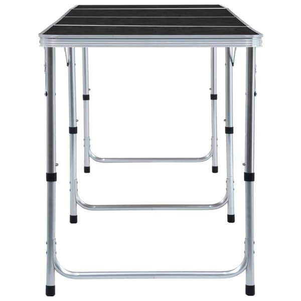 vidaXL foldbart campingbord 240 x 60 cm aluminium grå