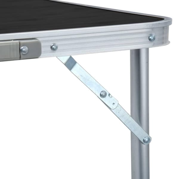 vidaXL foldbart campingbord 240 x 60 cm aluminium grå