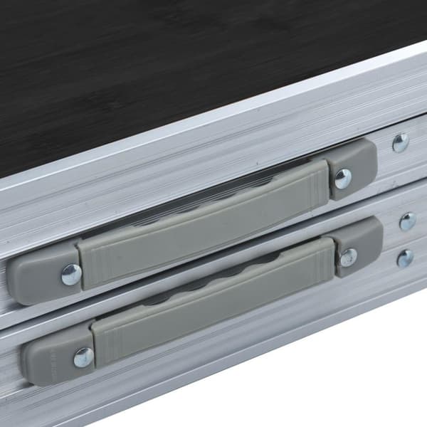 vidaXL foldbart campingbord 240 x 60 cm aluminium grå