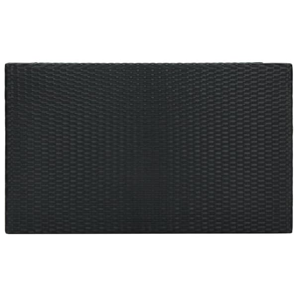 vidaXL Barbord för trädgård svart 100x60,5x110,5 cm konstrotting