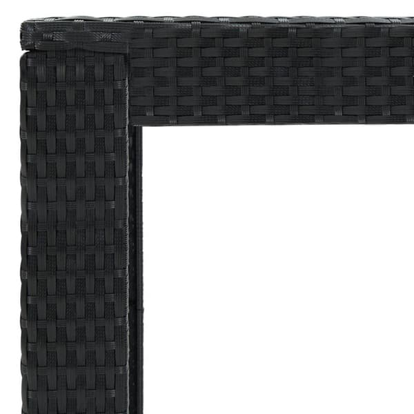 vidaXL Barbord för trädgård svart 100x60,5x110,5 cm konstrotting