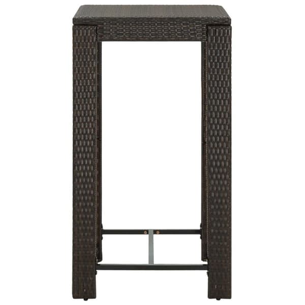 vidaXL Utendørs barbord brun 60,5x60,5x110,5 cm polyrotting