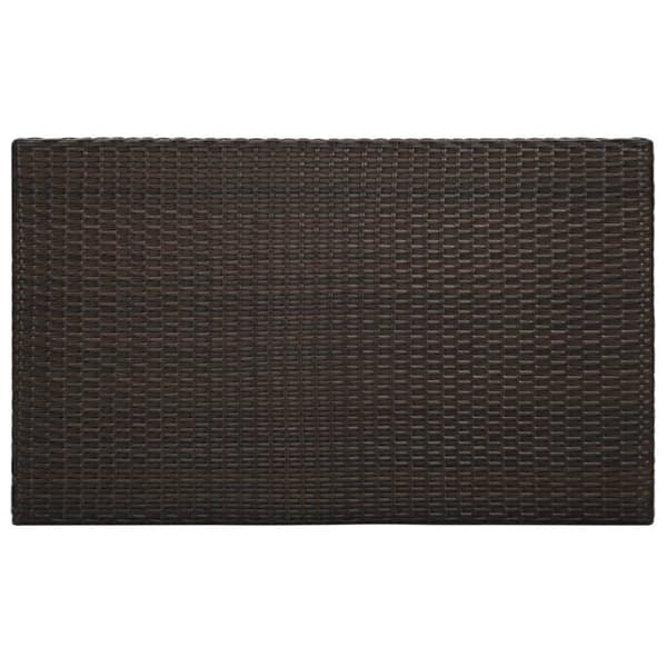 vidaXL barbord til haven 100x60,5x110,5 cm polyrattan brun